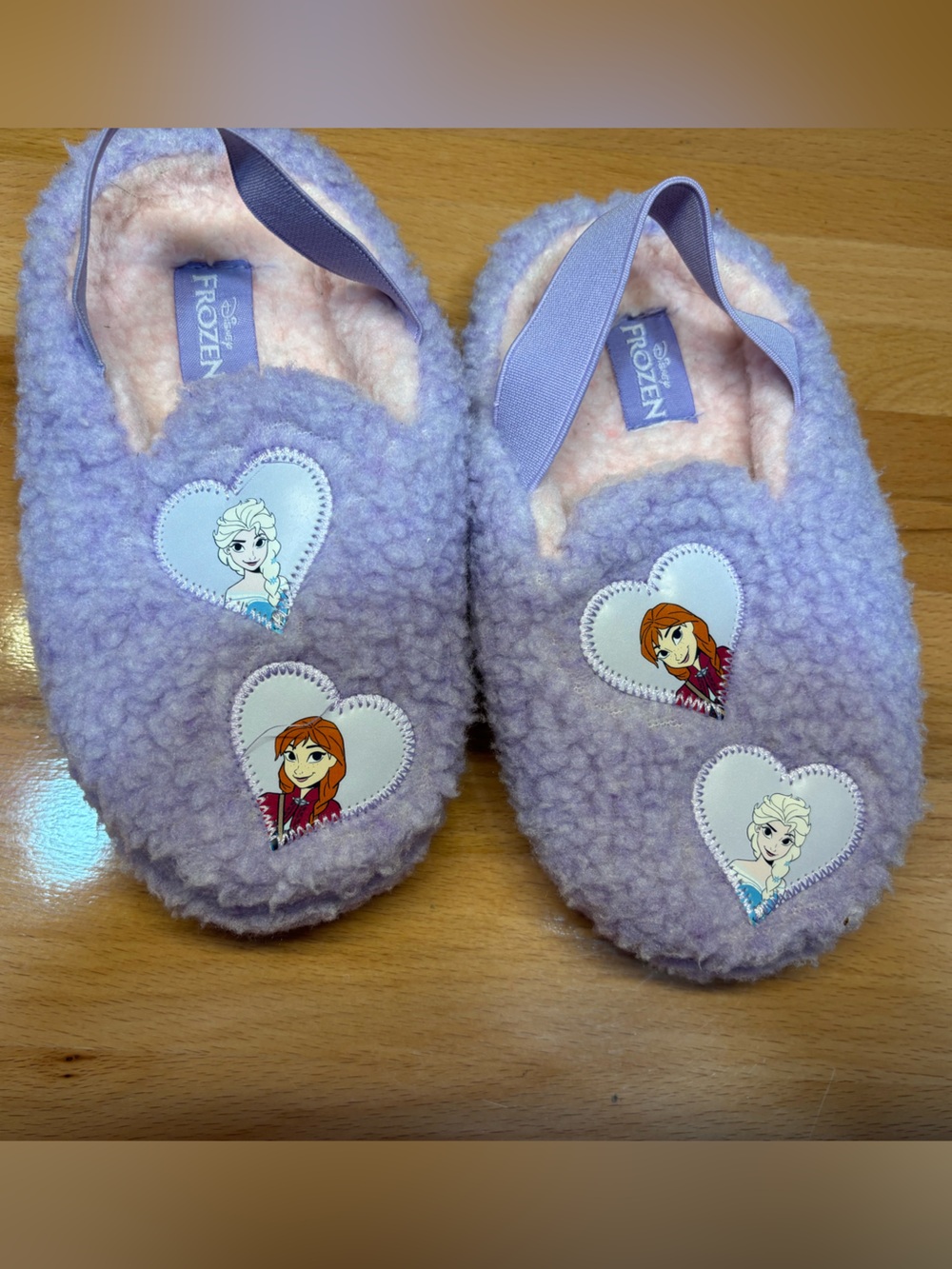 Disney Frozen Lilac Girls' Plush Slip-On Slippers